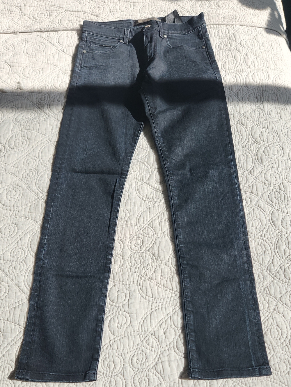Zara Man Slim Straight-Leg Jeans in Dark Blue 29